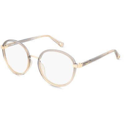 Chloé CH0033O Unisex-Brille inkl. Gläser Vollrand Rund Kunststoff-Gestell 51/18/140, grau Chloé CH0033O Unisex-Brille inkl. Gläser Vollrand Rund Kunststoff-Gestell 51/18/140, grau