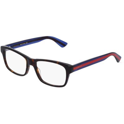 Gucci GG0006ON-007 Havana Blau Unisex Rechteckige Sonnenbrille - Sonnenbrillen Gucci GG0006ON-007 Havana Blau Unisex Rechteckige Sonnenbrille - Sonnenbrillen