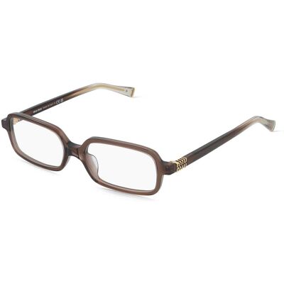 Miu Miu 0MU 01YV Damen-Brille inkl. Gläser Vollrand Eckig Acetat-Gestell 51/16/140, braun Miu Miu 0MU 01YV Damen-Brille inkl. Gläser Vollrand Eckig Acetat-Gestell 51/16/140, braun