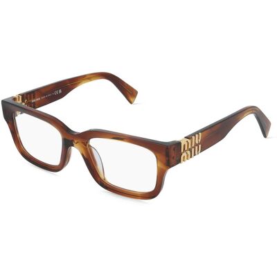 Miu Miu 0MU 02YV Damen-Brille inkl. Gläser Vollrand Eckig Acetat-Gestell 51/20/140, braun Miu Miu 0MU 02YV Damen-Brille inkl. Gläser Vollrand Eckig Acetat-Gestell 51/20/140, braun