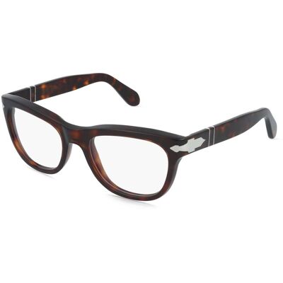Persol 0PO0086V Unisex-Brille inkl. Gläser Vollrand Quadratisch Acetat-Gestell 54/20/145, braun Persol 0PO0086V Unisex-Brille inkl. Gläser Vollrand Quadratisch Acetat-Gestell 54/20/145, braun