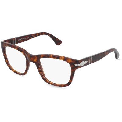 Persol 0PO3389V CECIL Unisex-Brille inkl. Gläser Vollrand Quadratisch Acetat-Gestell 51/21/145, braun Persol 0PO3389V CECIL Unisex-Brille inkl. Gläser Vollrand Quadratisch Acetat-Gestell 51/21/145, braun