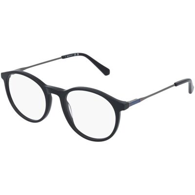 Gant GA3257 Herren-Brille inkl. Gläser Vollrand Rund Acetat-Gestell 50/19/145, schwarz Gant GA3257 Herren-Brille inkl. Gläser Vollrand Rund Acetat-Gestell 50/19/145, schwarz