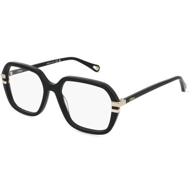 Chloé CH0205O Unisex-Brille inkl. Gläser Vollrand Quadratisch Acetat-Gestell 53/17/130, schwarz Chloé CH0205O Unisex-Brille inkl. Gläser Vollrand Quadratisch Acetat-Gestell 53/17/130, schwarz