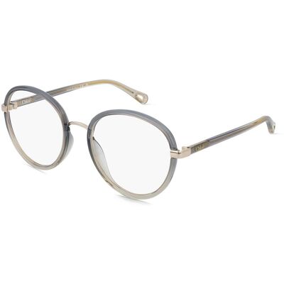 Chloé CH0308O Damen-Brille inkl. Gläser Vollrand Rund Kunststoff-Gestell 53/20/140, grau Chloé CH0308O Damen-Brille inkl. Gläser Vollrand Rund Kunststoff-Gestell 53/20/140, grau