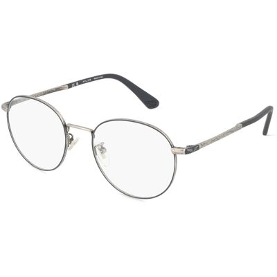 Police POIVPLD94 Unisex-Brille inkl. Gläser Vollrand Panto Metall-Gestell 51/19/140, silber Police POIVPLD94 Unisex-Brille inkl. Gläser Vollrand Panto Metall-Gestell 51/19/140, silber