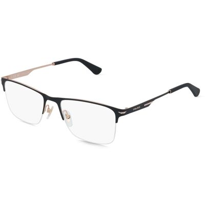 Police VPLN18 Herren-Brille inkl. Gläser Halbrand Quadratisch Metall-Gestell 53/18/145, schwarz Police VPLN18 Herren-Brille inkl. Gläser Halbrand Quadratisch Metall-Gestell 53/18/145, schwarz