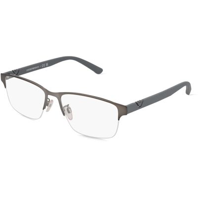 Emporio Armani EA1138 Herren-Brille inkl. Gläser Halbrand Quadratisch Metall-Gestell 56/17/145, silber Emporio Armani EA1138 Herren-Brille inkl. Gläser Halbrand Quadratisch Metall-Gestell 56/17/145, silber