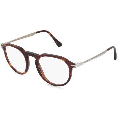 Persol 0PO3387V PIER Unisex-Brille inkl. Gläser Vollrand Quadratisch Acetat-Gestell 49/21/145, braun Persol 0PO3387V PIER Unisex-Brille inkl. Gläser Vollrand Quadratisch Acetat-Gestell 49/21/145, braun