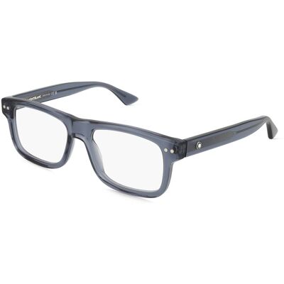 Montblanc MB0289O Unisex-Brille inkl. Gläser Vollrand Quadratisch Acetat-Gestell 55/18/150, blau Montblanc MB0289O Unisex-Brille inkl. Gläser Vollrand Quadratisch Acetat-Gestell 55/18/150, blau