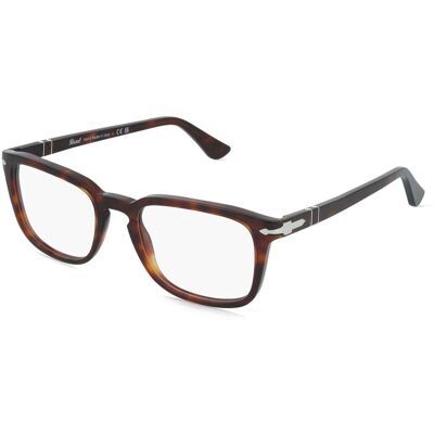 Persol 0PO3382V Unisex-Brille inkl. Gläser Vollrand Quadratisch Acetat-Gestell 52/19/145, braun Persol 0PO3382V Unisex-Brille inkl. Gläser Vollrand Quadratisch Acetat-Gestell 52/19/145, braun