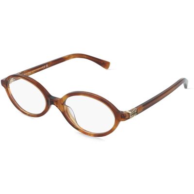 Miu Miu 0MU 01XV Damen-Brille inkl. Gläser Vollrand Oval Acetat-Gestell 50/18/140, braun Miu Miu 0MU 01XV Damen-Brille inkl. Gläser Vollrand Oval Acetat-Gestell 50/18/140, braun