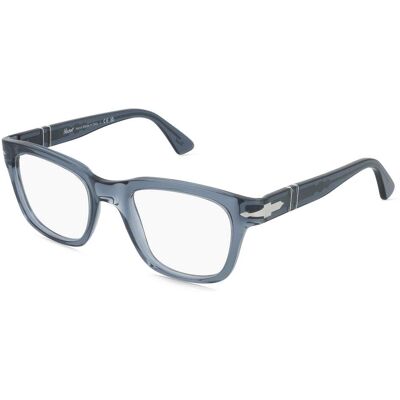 Persol 0PO3389V CECIL Unisex-Brille inkl. Gläser Vollrand Quadratisch Acetat-Gestell 51/21/145, blau Persol 0PO3389V CECIL Unisex-Brille inkl. Gläser Vollrand Quadratisch Acetat-Gestell 51/21/145, blau