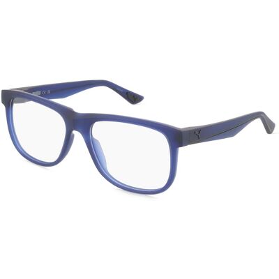 Puma PU0443O Unisex-Brille inkl. Gläser Vollrand Quadratisch Kunststoff-Gestell 56/17/145, blau Puma PU0443O Unisex-Brille inkl. Gläser Vollrand Quadratisch Kunststoff-Gestell 56/17/145, blau