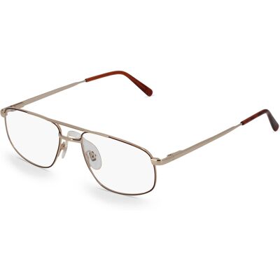 Fielmann MC 338 MOD FLEX TR Herren-Brille inkl. Gläser Vollrand Quadratisch Metall-Gestell 54/17/140, gold Fielmann MC 338 MOD FLEX TR Herren-Brille inkl. Gläser Vollrand Quadratisch Metall-Gestell 54/17/140, gold
