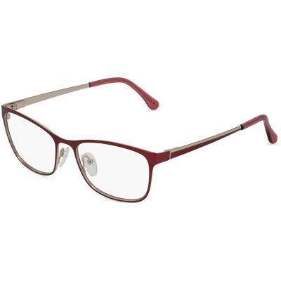 Fielmann MC 559 MOD FLEX CL Damen-Brille inkl. Gläser Vollrand Quadratisch Edelstahl-Gestell 53/17/135, rot Fielmann MC 559 MOD FLEX CL Damen-Brille inkl. Gläser Vollrand Quadratisch Edelstahl-Gestell 53/17/135, rot