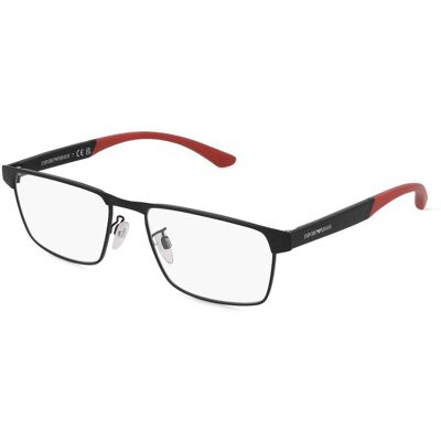 Emporio Armani EA1124 Herren-Brille inkl. Gläser Vollrand Quadratisch Metall-Gestell 55/18/145, schwarz Emporio Armani EA1124 Herren-Brille inkl. Gläser Vollrand Quadratisch Metall-Gestell 55/18/145, schwarz