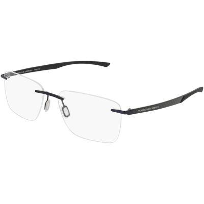 Porsche Design P8774 Herren-Brille inkl. Gläser Randlos Geometrisch Metall-Gestell 56/16/145, blau Porsche Design P8774 Herren-Brille inkl. Gläser Randlos Geometrisch Metall-Gestell 56/16/145, blau