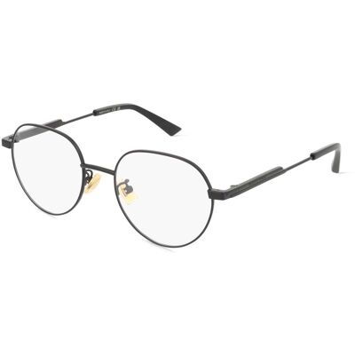 Bottega Veneta BV1239O Unisex-Brille inkl. Gläser Vollrand Rund Metall-Gestell 51/19/145, schwarz Bottega Veneta BV1239O Unisex-Brille inkl. Gläser Vollrand Rund Metall-Gestell 51/19/145, schwarz