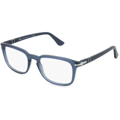 Persol 0PO3382V Unisex-Brille inkl. Gläser Vollrand Quadratisch Acetat-Gestell 52/19/145, blau Persol 0PO3382V Unisex-Brille inkl. Gläser Vollrand Quadratisch Acetat-Gestell 52/19/145, blau