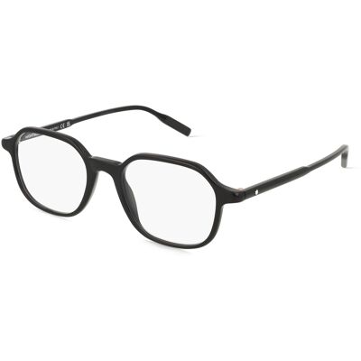 Montblanc MB0292O-001 Schwarze rechteckige Brille - Brillengestell Montblanc MB0292O-001 Schwarze rechteckige Brille - Brillengestell