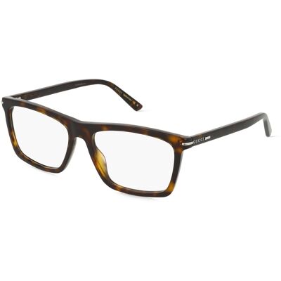 Gucci GG1445O Unisex-Brille inkl. Gläser Vollrand Quadratisch Acetat-Gestell 56/17/145, braun Gucci GG1445O Unisex-Brille inkl. Gläser Vollrand Quadratisch Acetat-Gestell 56/17/145, braun
