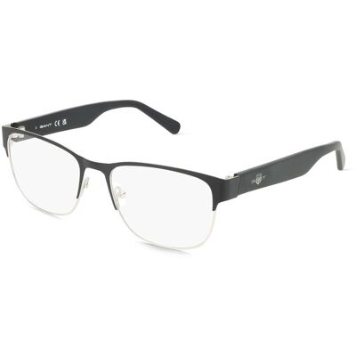 Gant GA50018 Unisex-Brille inkl. Gläser Vollrand Quadratisch Metall-Gestell 54/18/145, schwarz Gant GA50018 Unisex-Brille inkl. Gläser Vollrand Quadratisch Metall-Gestell 54/18/145, schwarz