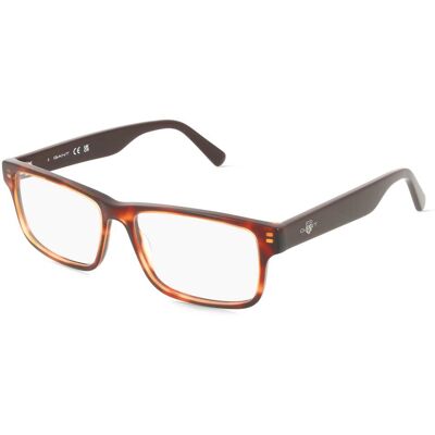 Gant GA50017 Unisex-Brille inkl. Gläser Vollrand Quadratisch Acetat-Gestell 53/15/145, rot Gant GA50017 Unisex-Brille inkl. Gläser Vollrand Quadratisch Acetat-Gestell 53/15/145, rot