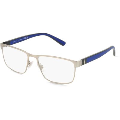 Polo Ralph Lauren 0PH1229 Herren-Brille inkl. Gläser Vollrand Quadratisch Metall-Gestell 56/17/145, silber Polo Ralph Lauren 0PH1229 Herren-Brille inkl. Gläser Vollrand Quadratisch Metall-Gestell 56/17/145, silber