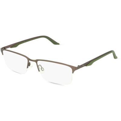 Puma PU0413O Unisex-Brille inkl. Gläser Vollrand Quadratisch Metall-Gestell 56/17/145, grau Puma PU0413O Unisex-Brille inkl. Gläser Vollrand Quadratisch Metall-Gestell 56/17/145, grau