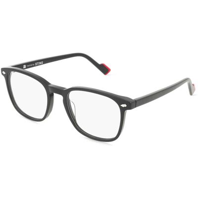 Sting VST509L Unisex-Brille inkl. Gläser Vollrand Panto Acetat-Gestell 50/19/140, schwarz Sting VST509L Unisex-Brille inkl. Gläser Vollrand Panto Acetat-Gestell 50/19/140, schwarz