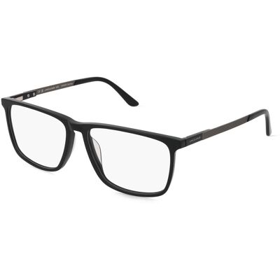 Jaguar J 1030 Unisex-Brille inkl. Gläser Vollrand Quadratisch Acetat-Gestell 56/15/145, schwarz Jaguar J 1030 Unisex-Brille inkl. Gläser Vollrand Quadratisch Acetat-Gestell 56/15/145, schwarz