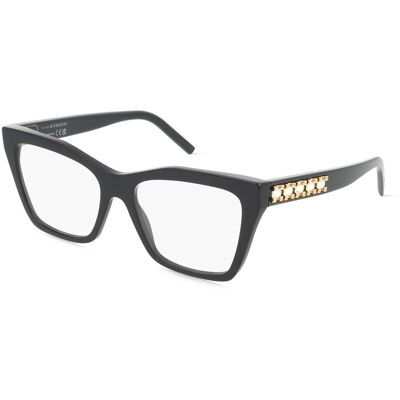 Givenchy GV50055I Unisex-Brille inkl. Gläser Vollrand Cat Eye Acetat-Gestell 55/17/145, schwarz Givenchy GV50055I Unisex-Brille inkl. Gläser Vollrand Cat Eye Acetat-Gestell 55/17/145, schwarz