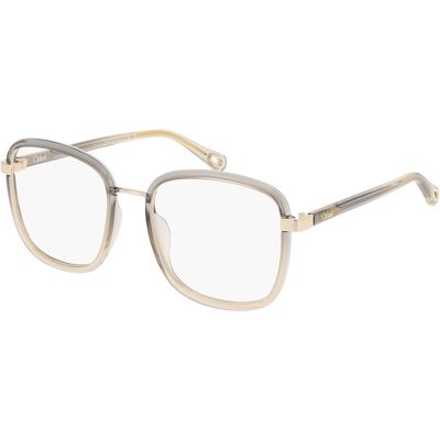 Chloé CH0034O Damen-Brille inkl. Gläser Vollrand Eckig Kunststoff-Gestell 50/18/140, grau Chloé CH0034O Damen-Brille inkl. Gläser Vollrand Eckig Kunststoff-Gestell 50/18/140, grau