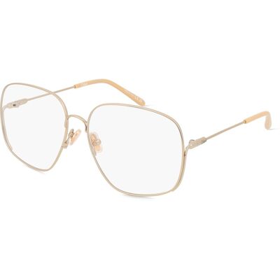 Chloé CH0165O Unisex-Brille inkl. Gläser Vollrand Quadratisch Metall-Gestell 58/15/135, gold Chloé CH0165O Unisex-Brille inkl. Gläser Vollrand Quadratisch Metall-Gestell 58/15/135, gold