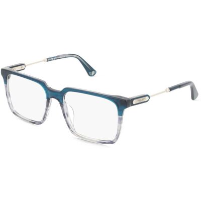 Police VPLN28 Unisex-Brille inkl. Gläser Vollrand Quadratisch Acetat-Gestell 53/17/145, grau Police VPLN28 Unisex-Brille inkl. Gläser Vollrand Quadratisch Acetat-Gestell 53/17/145, grau