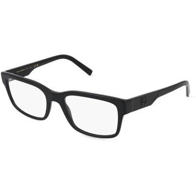 Dolce&Gabbana 0DG3352 Herren-Brille inkl. Gläser Vollrand Quadratisch Acetat-Gestell 57/20/150, schwarz Dolce&Gabbana 0DG3352 Herren-Brille inkl. Gläser Vollrand Quadratisch Acetat-Gestell 57/20/150, schwarz