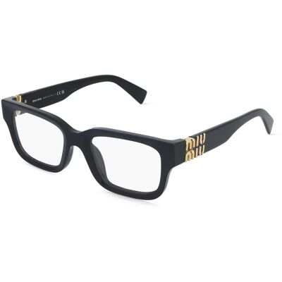 Miu Miu 0MU 02YV Damen-Brille inkl. Gläser Vollrand Eckig Acetat-Gestell 51/20/140, schwarz Miu Miu 0MU 02YV Damen-Brille inkl. Gläser Vollrand Eckig Acetat-Gestell 51/20/140, schwarz