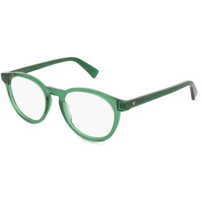 Bottega Veneta BV1225O TRIANGLE STUD Unisex-Brille inkl. Gläser Vollrand Panto Acetat-Gestell 50/19/145, grün Bottega Veneta BV1225O TRIANGLE STUD Unisex-Brille inkl. Gläser Vollrand Panto Acetat-Gestell 50/19/145, grün