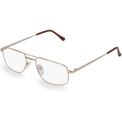 Fielmann MC 196 TR Herren-Brille inkl. Gläser Vollrand Quadratisch Metall-Gestell 53/17/140, gold Fielmann MC 196 TR Herren-Brille inkl. Gläser Vollrand Quadratisch Metall-Gestell 53/17/140, gold