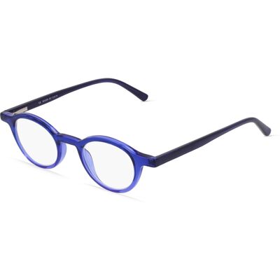 Fielmann READER 001 Unisex-Brille Vollrand Rund Kunststoff-Gestell, blau Fielmann READER 001 Unisex-Brille Vollrand Rund Kunststoff-Gestell, blau