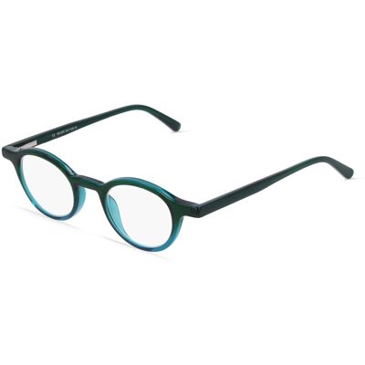 Fielmann READER 001 Unisex-Brille Vollrand Rund Kunststoff-Gestell, grün Fielmann READER 001 Unisex-Brille Vollrand Rund Kunststoff-Gestell, grün
