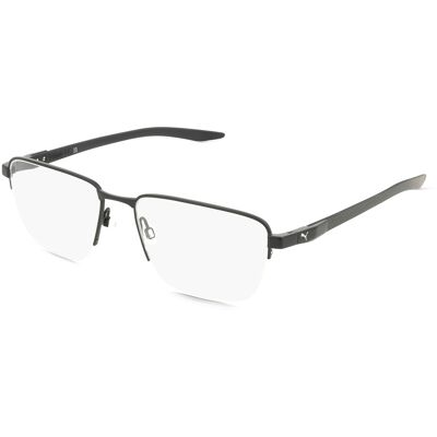 Puma PU0456O Unisex-Brille inkl. Gläser Vollrand Quadratisch Metall-Gestell 57/18/145, schwarz Puma PU0456O Unisex-Brille inkl. Gläser Vollrand Quadratisch Metall-Gestell 57/18/145, schwarz