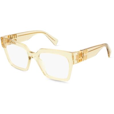 Miu Miu MU04UV Damen-Brille inkl. Gläser Vollrand Quadratisch Acetat-Gestell 52/19/135, beige Miu Miu MU04UV Damen-Brille inkl. Gläser Vollrand Quadratisch Acetat-Gestell 52/19/135, beige