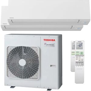 Toshiba SHORAI Edge Dual-Split-Klimaanlage 12000 + 24000 BTU Inverter A++ WLAN-Außengerät 8,0 kW