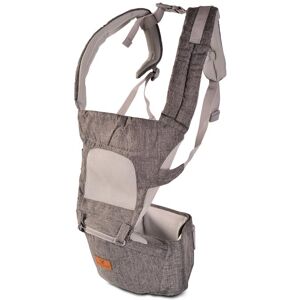 Cangaroo Babytrage I Carry 5 in 1 Bauch- Rückentrage abnehmbarer Sitz, Gürtel grau