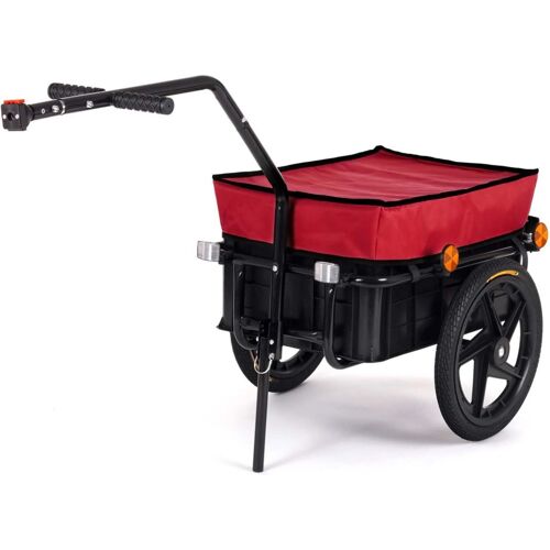 SAMAX Lastenanhänger / Fahrradanhänger für 60 Kg / 70 Liter in Rot