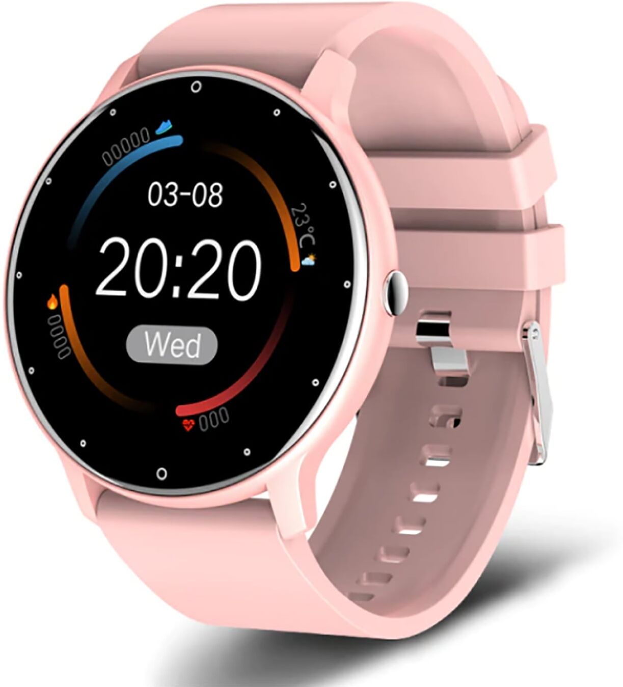 TPFNet Smart Watch / Fitness Tracker IP67 - Android & IOS - Rosa