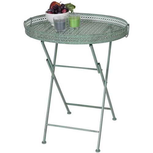 MCW Klapptisch MCW-C39, Gartentisch, klappbar Metall antik-grün