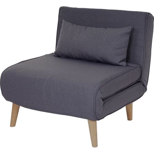 MCW Schlafsessel MCW-D35, Schlafsofa Funktionssessel Klappsessel Relaxsessel Jugendsessel Sessel, Stoff/Textil ~ dunkelgrau